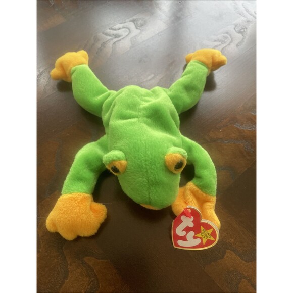 Original Ty Beanie Baby SMOOCHY The Frog Style 4039 1997 - Picture 5 of 9